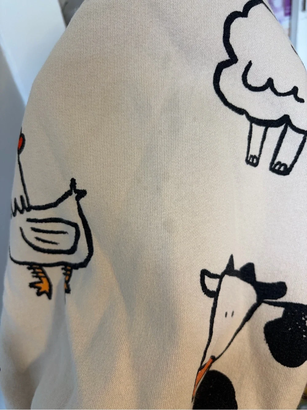 Zara 4Y Farm Animal Sweat Set